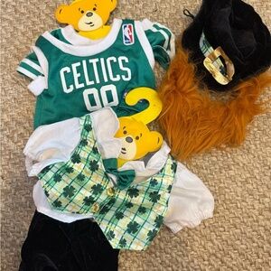 Build-A-Bear Celtics Outfit with Green and Orange Accents